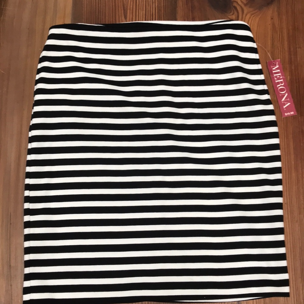 Striped Black and White Merona Skirt